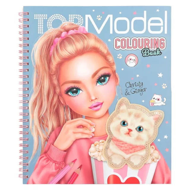 TOPModel Malbuch Katze Kätzchen Sticker Stickerbuch CUTIE STAR Colouring Book