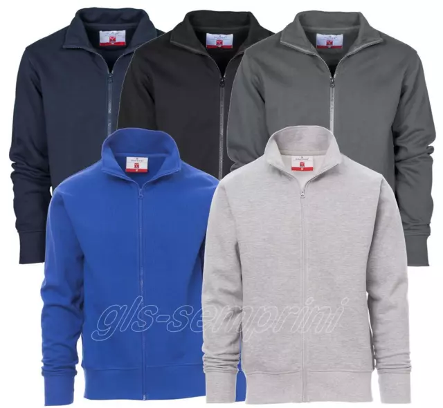 Felpa Zip Intera Cerniera Lunga Maglia In Cotone Uomo Payper Houston