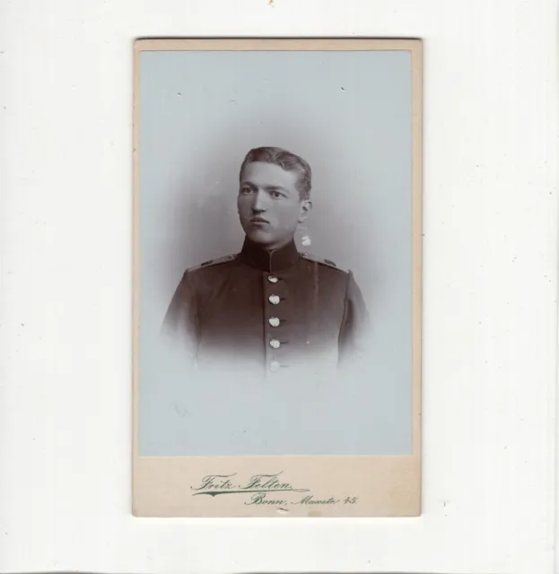 CDV Foto Soldat - Bonn 1890er