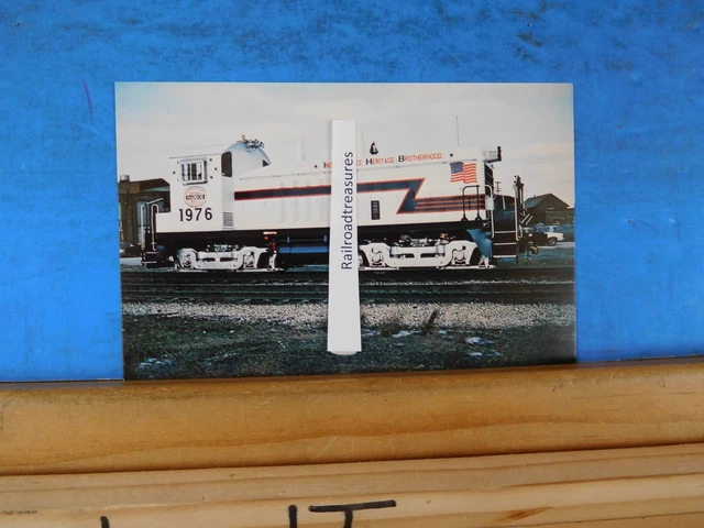 Postcard Indiana Harbor Belt Locomotive #1976 Bicentennial Spirit of 76 Mary Jay
