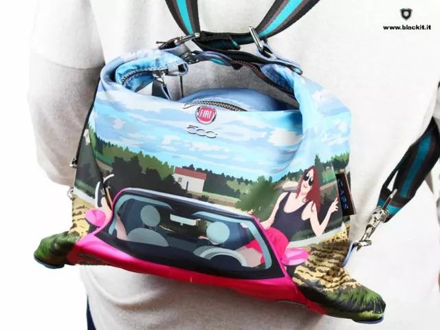 Zaino - Borsa Fiat 500 Trasformabile Siena In Nylon By Gabs 3