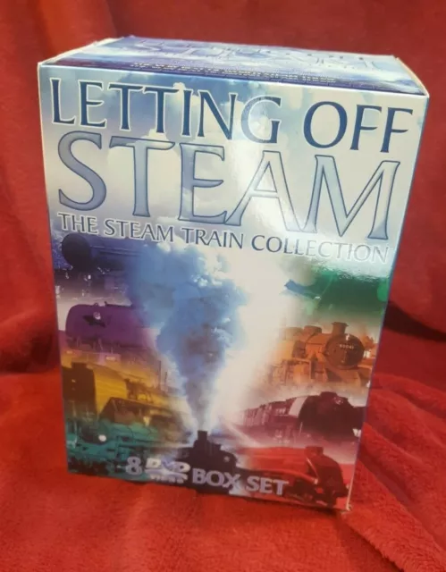 Letting Off Steam 8 Dvd Box Set  Appox. 10 Hours - Gift For Steam Train Fan