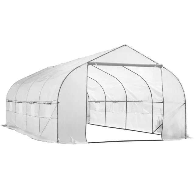 Garden Greenhouse Walk-In Green Hot Plant House Shed Storage PE Cover 20ft x 10'