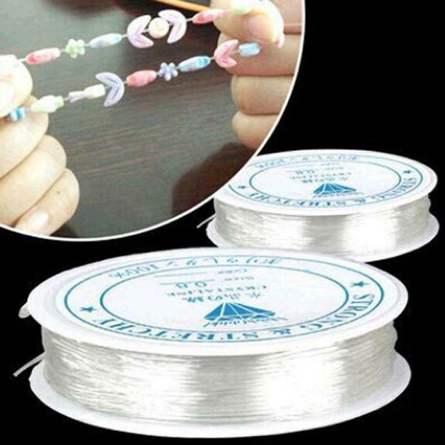 Gummifaden 0.8 mm extra stark dehnbar Perlenfaden Nylon Faden elastisch Gummi