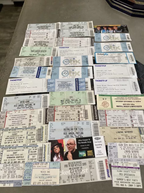 Concert ticket stubs  collection