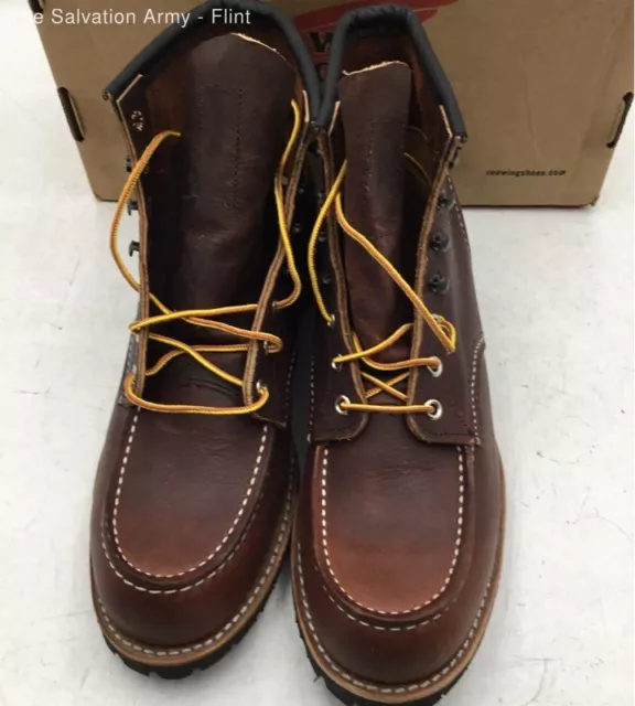 Red Wing Shoes Mens Heritage Roughneck 8146 Brown Moc Toe Ankle Work Boots 11D