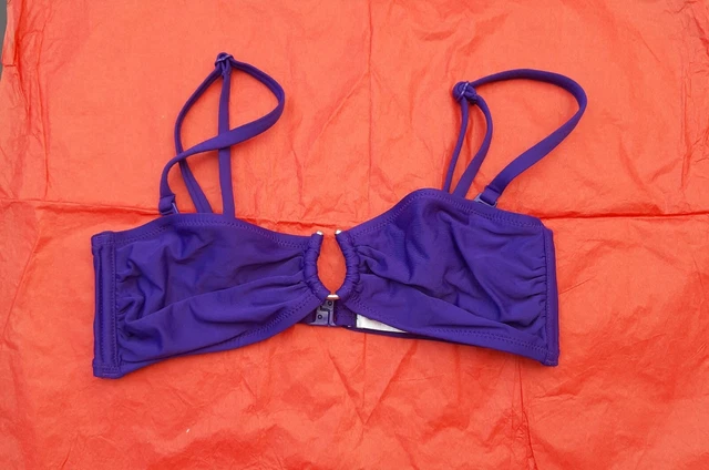 Haut De Maillot De Bain Bandeau Cherry Beach Nahoon Denim - Taille 100C (85C EU), Floral Bleu Marine