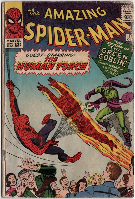 THE AMAZING SPIDER-MAN 17 Marvel Comics 1964 2nd GREEN GOBLIN LOW GRADE complete