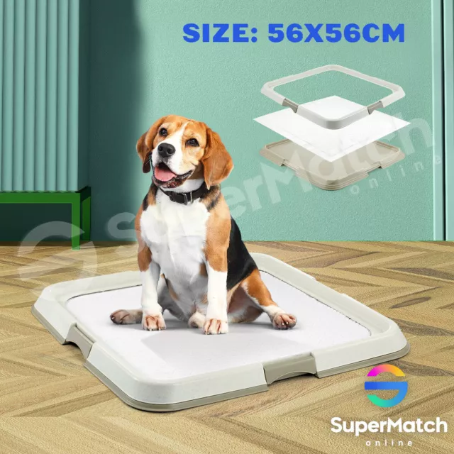 Indoor Pet Dog Pee Pad Holder Puppy Potty Training Tray Portable Trainer 60x60cm