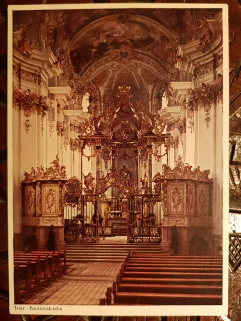 Postkarte 613 nicht gelaufen, Trier, Paulinuskirche, Ansichtskarte, Sammlung, AK