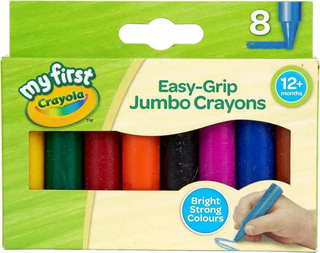 Crayola MyFirst Jumbo Crayons Assorted Colours Easy-Grip Multi-colour Pack Of 8