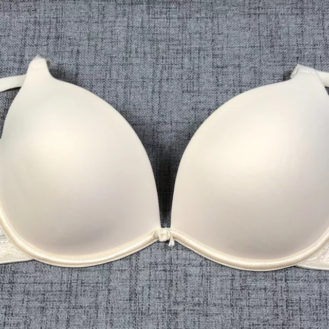 MAIDENFORM BRA 38B Off White Feeling Sexy Extreme Push Up Plunge Underwire  8899 $12.78 - PicClick