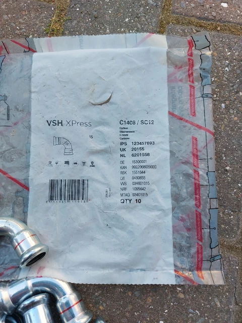 Xpress 90 Grad Ellbogen 15 mm Kohlenstoffstahl 17er Pack insgesamt SC12 C1408