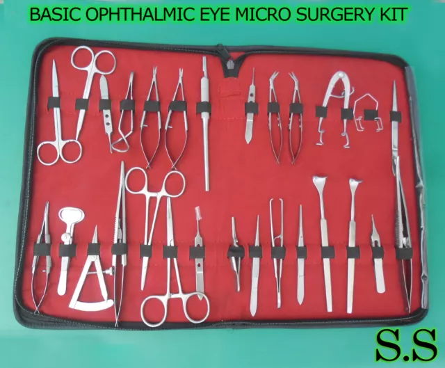 30 Pc O.R Grade Basic Ophthalmic Eye Micro Surgery Surgical Instruments EY-046