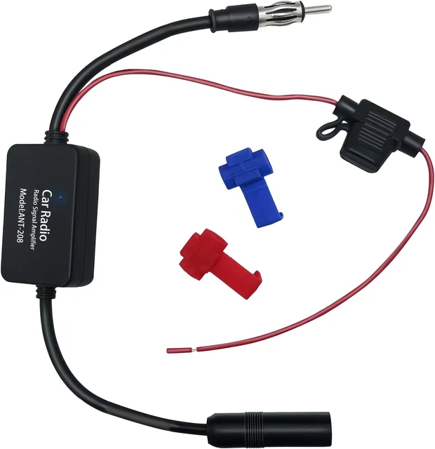 Amplificatore Di Segnale Radio Auto AM/FM: Antenna Interna Con Ricevitore, Alimentazione 5-12V, Cavo 1,8m