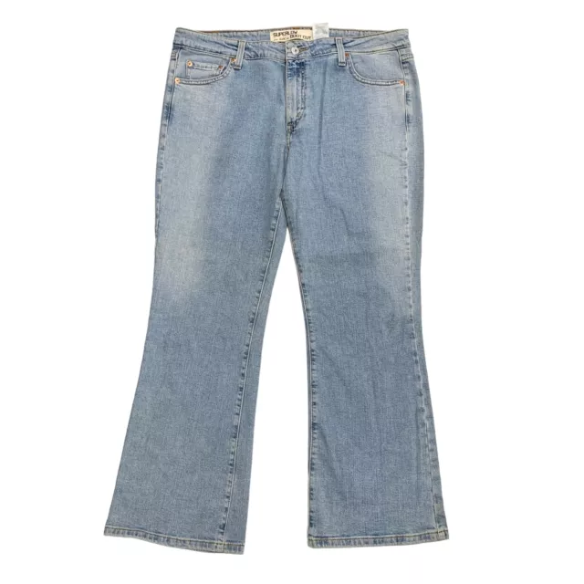Jeans Levis 518 W36 L30 da donna blu chiaro bootcut aderenti vintage elasticizzati Y2K
