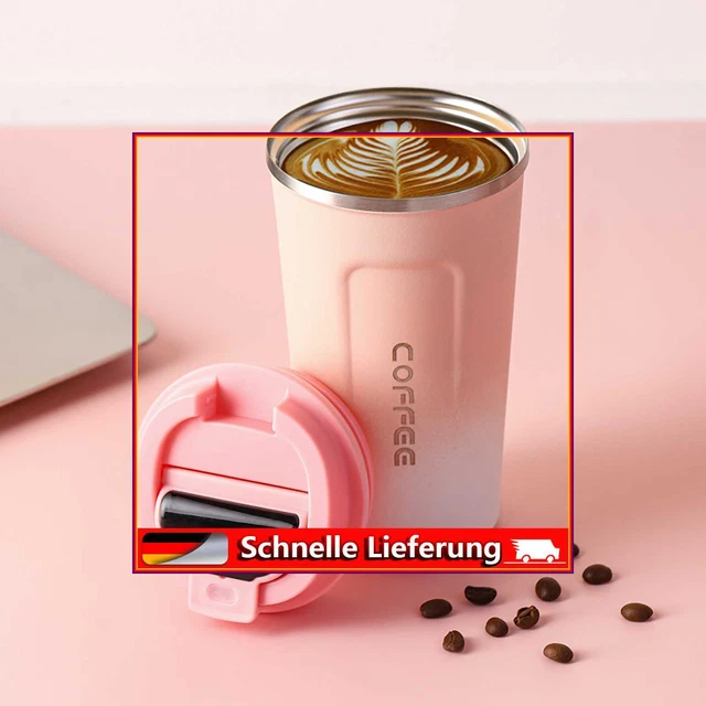510 ml taza de café HD LCD Smart medición de temperatura taza de coche (gradiente rosa)