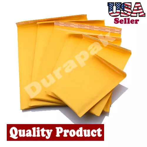 500~ 4X7" #000 Kraft Bubble Mailer Shipping Mailing Padded Bags Seal Envelopes 2