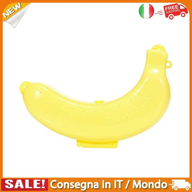 IT Plastic Banana Case Sealed Banana Storage Case for Travel Camping (Yellow)