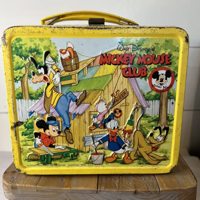 Vintage 1976 Walt Disney Mickey Mouse Club Lunchbox No Thermos