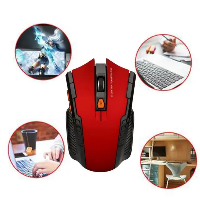 Mouse Mice Laptop Computer Wireless PC Optical Scroll Cordless GHz USB + Y2C3