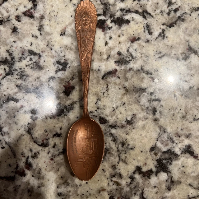 Anaconda Mine Butte Montana Copper Souvenir Spoon RARE VINTAGE