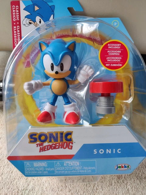 SONIC THE HEDGEHOG Classic Sonic with Spring 4inch Jakks Figure - Brand ...
