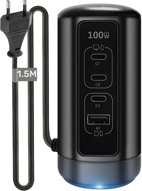 MULTIPRISE USB-C 100W et USB 30W Chargeur Rapide Compact