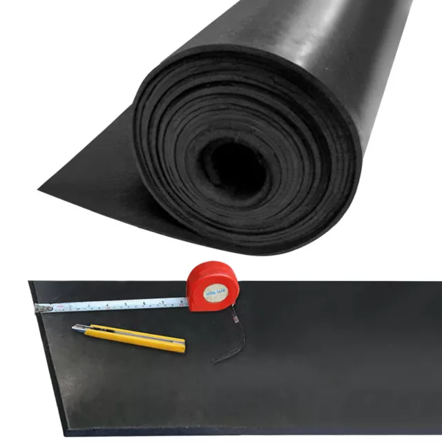 Solid Rubber Sheeting Sheet Matting Rolls 1 M X 1.2 M Width X Various Thickness