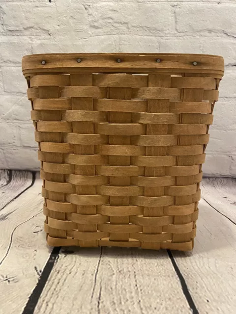 Longaberger Key Basket With Liner Tall Mail Wall Hanging 9.75” 1986