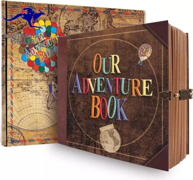 Our Adventure Book Travel Diary Photo Book,Scrapbook, Photo Album,Retro Style Tr