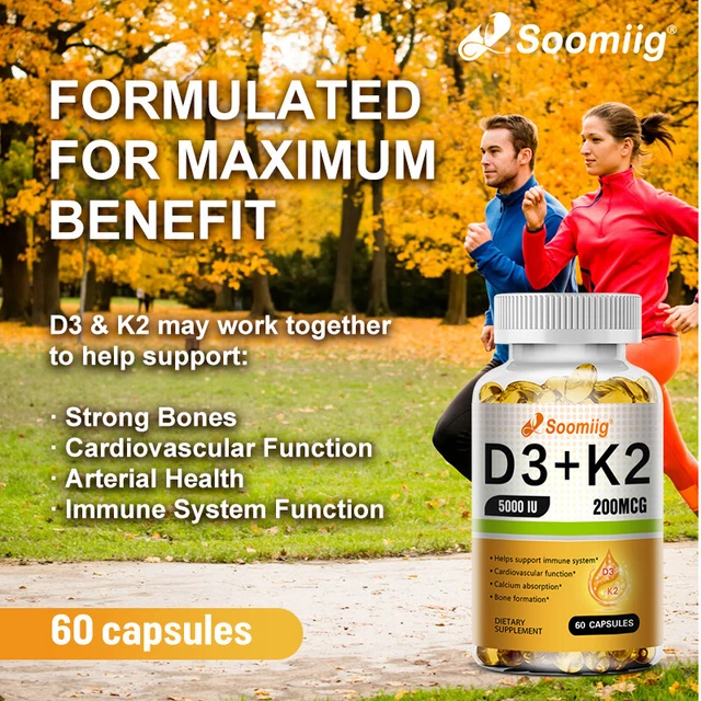 VITAMIN D3+K2 CAPSULES Supports Bone, Joint & Teeth Health Balance