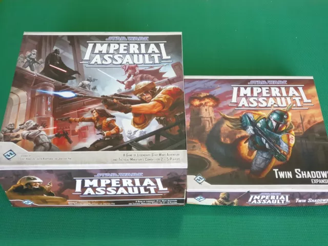 Star Wars Imperial Assault Board Game + Twin Shadows + Extra minis As New