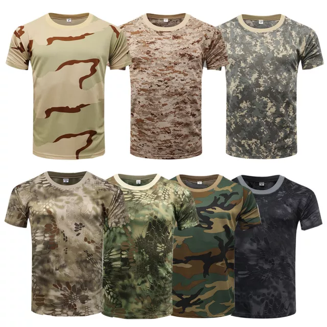 Camiseta De Camuflaje Militar Para Hombre Camiseta De Caza De Combate Del <