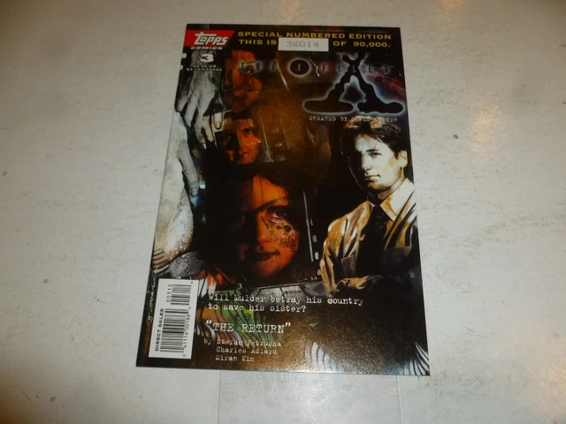 THE X-FILES Comic - Vol 1 -  No 3 - Date 02/1995 - Topps Numbered Edition 36014
