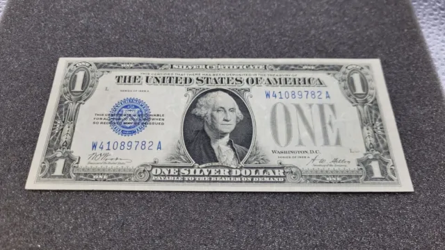1928 A $1 Silver Certificate Funny Back VF+