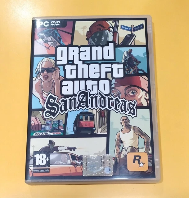 GRAND THEFT AUTO San Andreas PC Game Complete + Map DVDRom GTA
