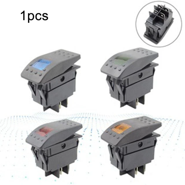 Marine Switch 4 Pin Marine Rocker SPST Switch Truck Car DC Durable IP66 Light