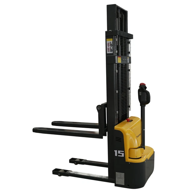 118" High Fully Powered-Electric Stacker with 3300lbs Cap. Fixed Legs 45" x 27"