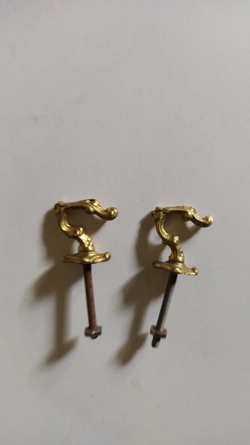 ANCIENNE PAIRE DE Bouquetières Murales / Vases Cornets En Faïence Décor