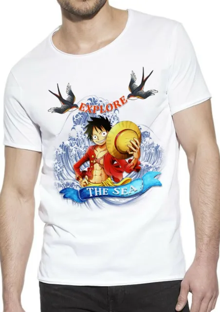 T-Shirt One Piece Uomo Abbigliamento 100% Cotone Taglia dalla S a XXL 2