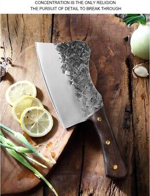 Kitchen Knife Boning Butcher Carbon Steel Meat Processing Eviscerate Cleaver Big