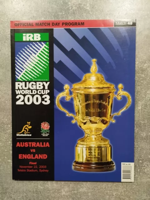 Rugby Union World Cup 2003 Final Programme - Australia vs England.