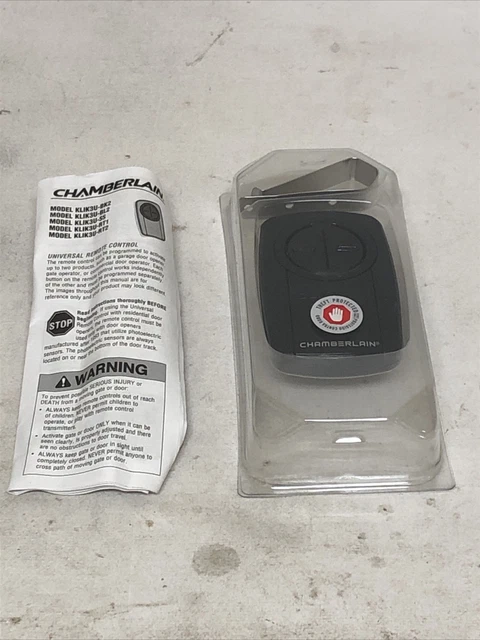 2-Button Garage Door Opener Remote - Universal For Chamberlain, Genie, LiftMaster KLIK5U Models