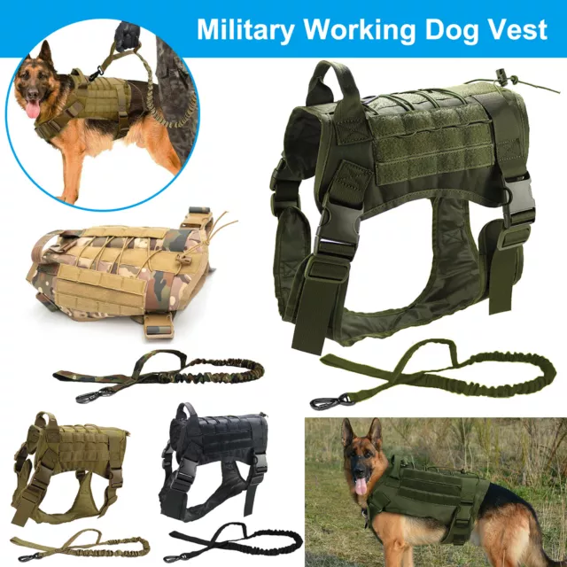 Tactical Dog Harness with Handle No-pull Large Military Dog Vest US Working Dog