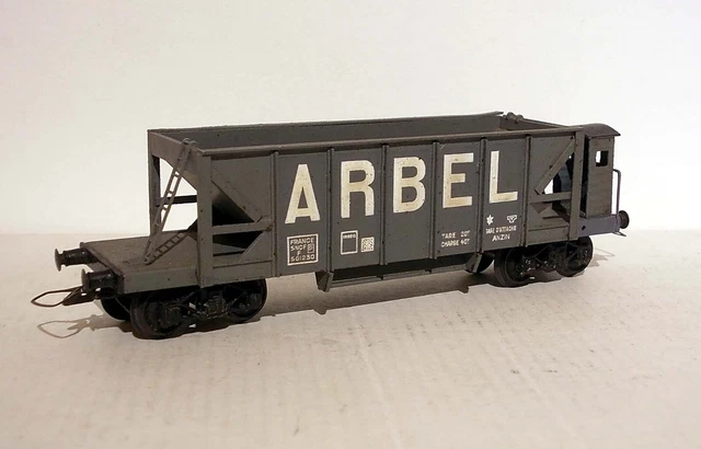 Wagon SMCF Arbel à Bogies - HO - Métal Gris - Fabrication Française Années 50