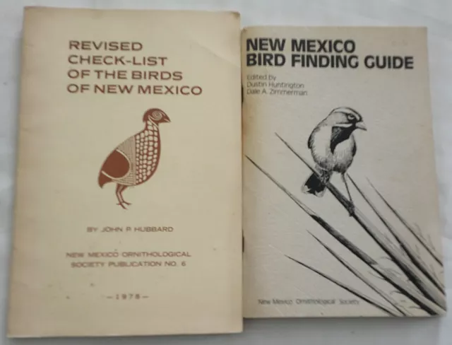 Lot of 2 Books on Birds of New Mexico Ornithology Bird Watching