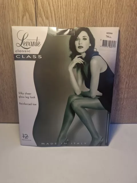 Levante Class Silky 12 Denier Moka Tall Tights Unused