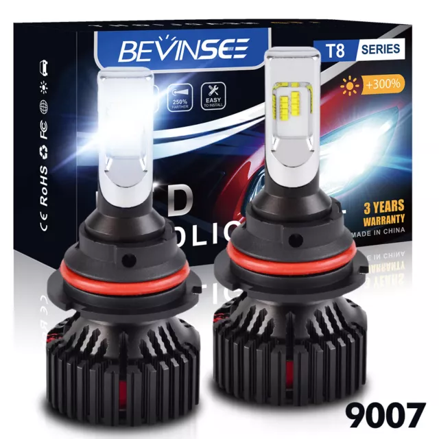 2x 9007 HB5 LED Headlight Bulbs Hi/Low Beam For Ford F150 F250 F350 Super Duty