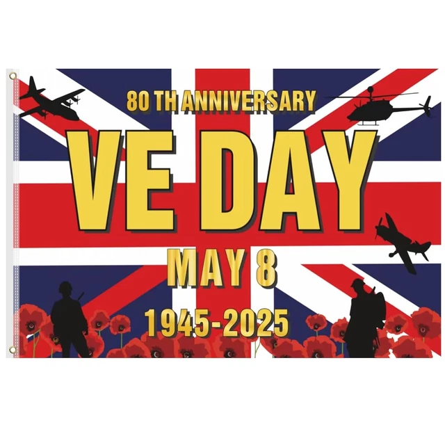 VE DAY 80TH Anniversary Flag Decorations 80th Anniversary of Victory in ...